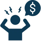 Stress caused by financial uncertainty
icon